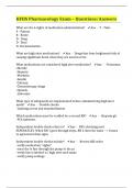 HFHS Pharmacology Exam – Questions/Answers