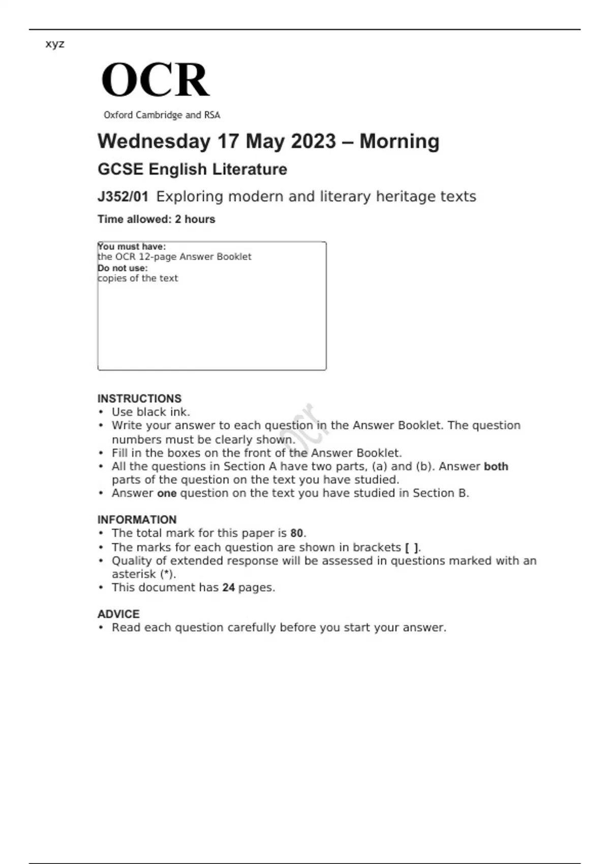 ocr-gcse-english-literature-paper-1-and-2-june-2023-question-papers-and