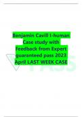 Benjamin Cavill I-human  Case study with  Feedback from Expert  guaranteed pass 2023  April LAST WEEK CASE