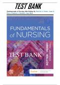 Test bank for Fundamentals of Nursing 10th Edition by Patricia A. Potter, Anne Griffin Perry, Patricia A. Stockert, Amy Hall Complete Guide A +