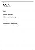 OCR AS Level English Language H070/01 JUNE 2023 MARK SCHEME: Exploring language