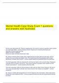  Mental Health Case Study Exam 1 questions and answers well illustrated.