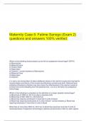  Maternity Case 5: Fatime Sanogo (Exam 2) questions and answers 100% verified.