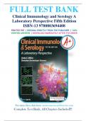 Test Bank For Clinical Immunology and Serology A Laboratory Perspective 5th Edition by Christine Dorresteyn Miller