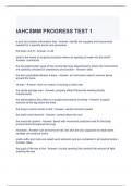 IAHCSMM PROGRESS TEST 1 QUESTIONS AND ANSWERS