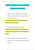 SOPHIA US HISTORY 1 UNIT 2 CORRECTLY ANSWERED /LATEST UPDATE VERSION/ GRADED A+