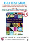 Test Bank for Foundations for Population Health in Community Public Health Nursing 6th Edition by Stanhope