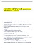 DCOM 142 - MIDTERM EXAM questions and answers latest top score