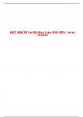 ANCC AGACNP Certification Exam With 100% Correct Answers