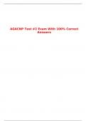 AGACNP Test #2 Exam With 100% Correct Answers