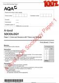 A level AQA Sociology Paper 1 Question test  Paper