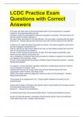 LCDC Practice Exam Questions with Correct Answers 