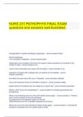  NURS 231 PATHOPHYS FINAL EXAM questions and answers well illustrated.