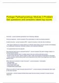   Portage Pathophysiology Module 3 Problem Set questions and answers latest top score.
