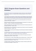 TECC Program Exam Questions and Answers (Graded A)