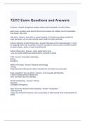 TECC Exam Questions and Answers