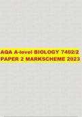 AQA A-level BIOLOGY 7402/2 PAPER 2 MARKSCHEME  2023