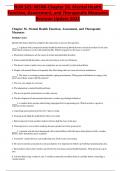 NUR 325 MSN6-Chapter 56. Mental Health Function, Assessment, and Therapeutic Measures Revision