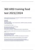 360 ANSI training food  test 2023//2024