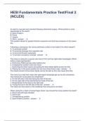 HESI Fundamentals Practice Test Final 2 (NCLEX) Questions and Answers Graded A+