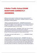 5 Dollar Traffic School EXAM  QUESTIONS CORRECTLY  ANSWERED