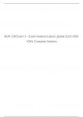 NUR 230 Exam 3 - Exam material Latest Update 2023-2024 100% Complete Solution