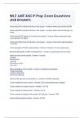 MLT AMT-ASCP Prep Exam Questions and Answers