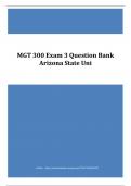 MGT 300 Exam 3 Question Bank Arizona State Uni