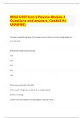 WGU C957 Unit 2 Review Module 3 Questions and answers, Graded A+. VERIFIED