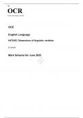 OCR A Level English Language PAPER 1 and 2 JUNE 2023 QUESTION PAPERS AND MARK SCHEMES