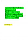    Test Bank for Nutrition Concepts and Controversies, 5th Edition, Frances Sizer, Ellie Whitney, Leonard Piché-latest-2023