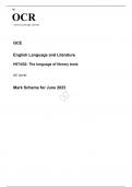 OCR AS Level English Language and Literature (EMC) H074/02 JUNE 2023 MARK SCHEME: The language of literary texts