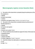 Mammography registry review Question Bank with Verified Answers