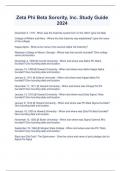 Zeta Phi Beta Sorority, Inc. Study Guide 2024