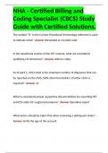 NHA - Certified Billing and Coding Specialist (CBCS) Study Guide with Certified Solutions.