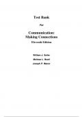 Test Bank For Communication Making Connections 11th Edition By William J. Seiler (All Chapters, 100% original verified, A+ Grade)