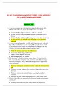 RN ATI PHARMACOLOGY PROCTORED EXAM VERSION 1  2023/2024 LATEST QUESTIONS & ANSWERS. GRADED A