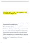 UTA Henry A&P2 Final Exam questions and answers latest top score.