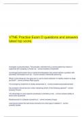 VTNE Practice Exam D questions and answers latest top score.