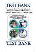 Test Bank for Community Health Nursing: A Canadian Perspective 5th Edition by Stamler ISBN 9780134837888  Chapter 1-33 | Complete Guide A+