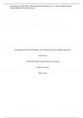 NURS-FPX4900_OdomJonell_Assessment3-1|ASSESSING THE PROBLEM: TECHNOLOGY, CARE COORDINATION AND COMMUNITY RESOURCES