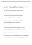 Level II Security Officer Review questions and verified correct  answers 2023