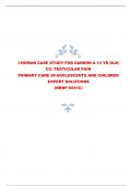 I-HUMAN CASE STUDY FOR CARSON A 13 YR OLD| CC: TESTICULAR PAIN  PRIMARY CARE OFADOLESCENTS AND CHILDREN EXPERT SOLUTIONS  (NRNP 6541C)