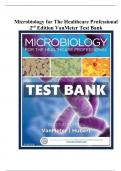 Microbiology for The Healthcare Professional 2nd Edition VanMeter Test Bank | Questions & Answers (Graded A+) | 2023