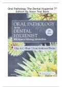 Oral Pathology The Dental Hygienist 7th Edition By Ibsen Test Bank - (Scored A+) Questions & Explained Answers Latest 2023