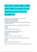 EPA SECTION 608 CORE (2023/2024 revision) Exam Questions and Answers, Graded A+