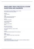 SNHD AEMT DRUG PROTOCOLS EXAM QUESTIONS AND ANSWERS