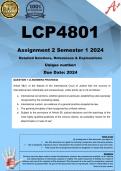 LCP4801 Assignment 2 (COMPLETE ANSWERS) Semester 1 2024 - DUE  April 2024 