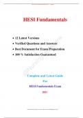 (250+ questions and answers) HESI Fundamentals Nursing Updated Exam