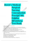 Dewit’s Medical Surgical Nursing Concepts and Practice 4th Edition Stromberg Test Bank